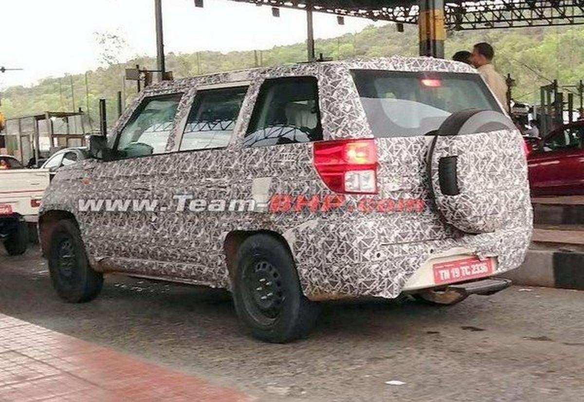 2019 Mahindra TUV300 plus spied rear angle