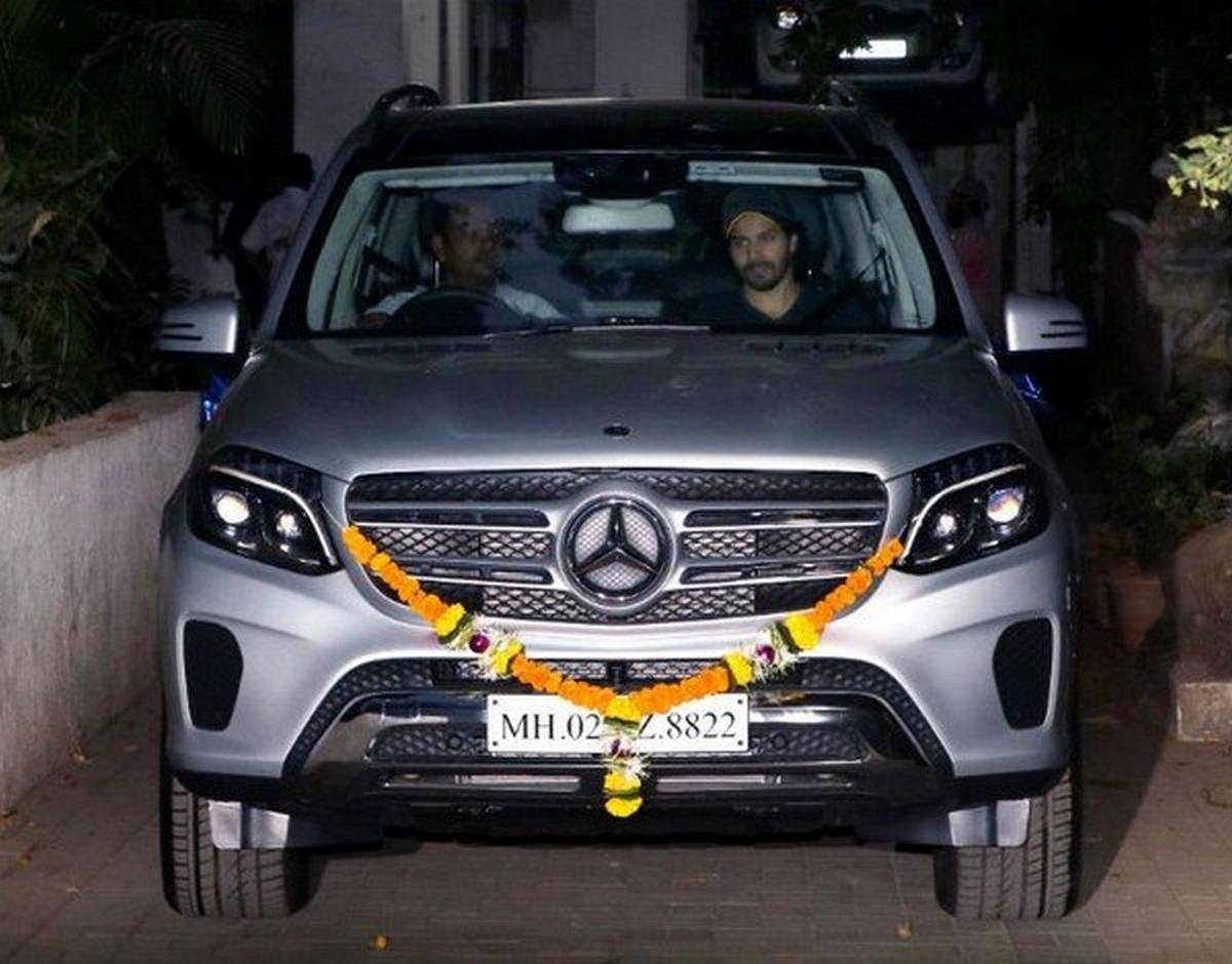 Varun Dhawan’s Mercedes-Benz GLS dark silver front