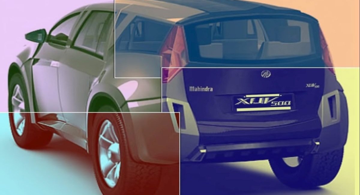 2021 Mahindra XUV500 rear angle rendering