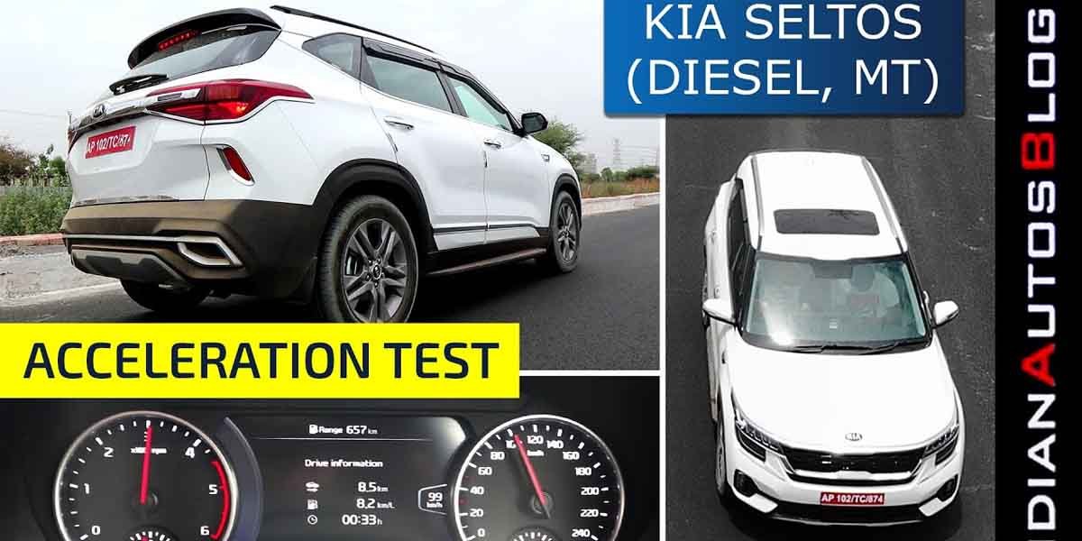 Kia Seltos 1.5 Diesel MT 0-100 kmph Acceleration Test