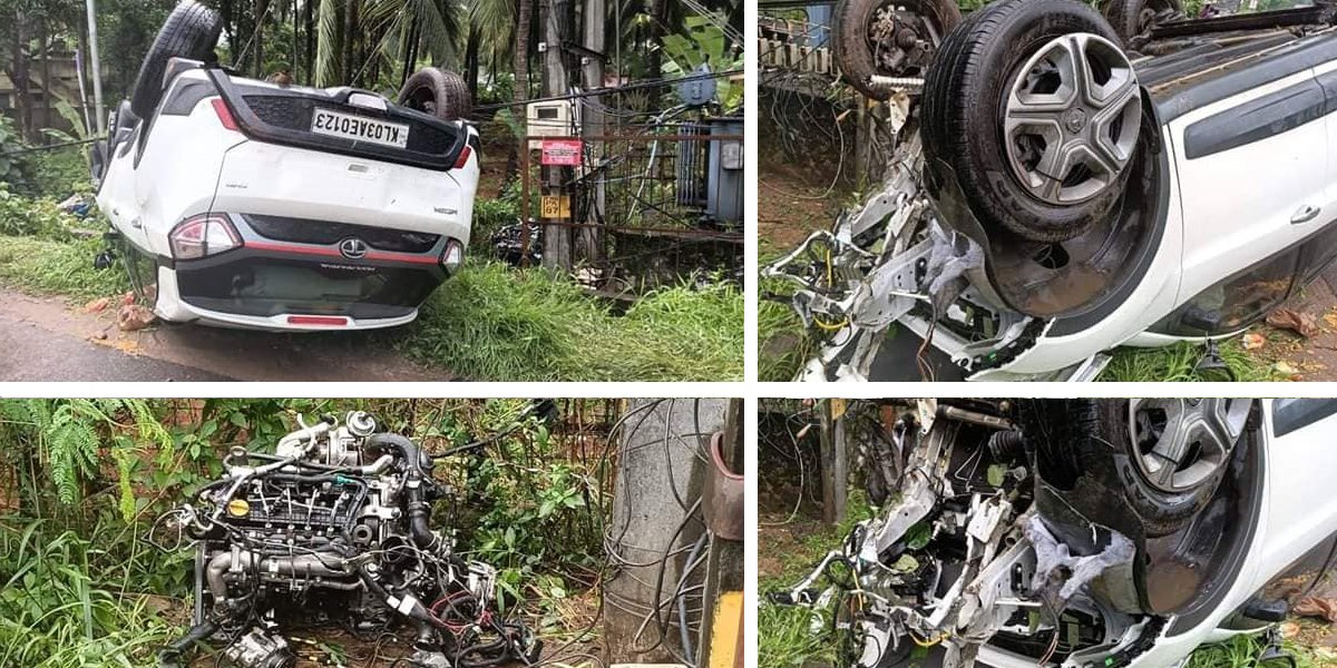 Tata Nexon (5-star NCAP) Saves Driver From Fatal Injuries In HUGE Crash