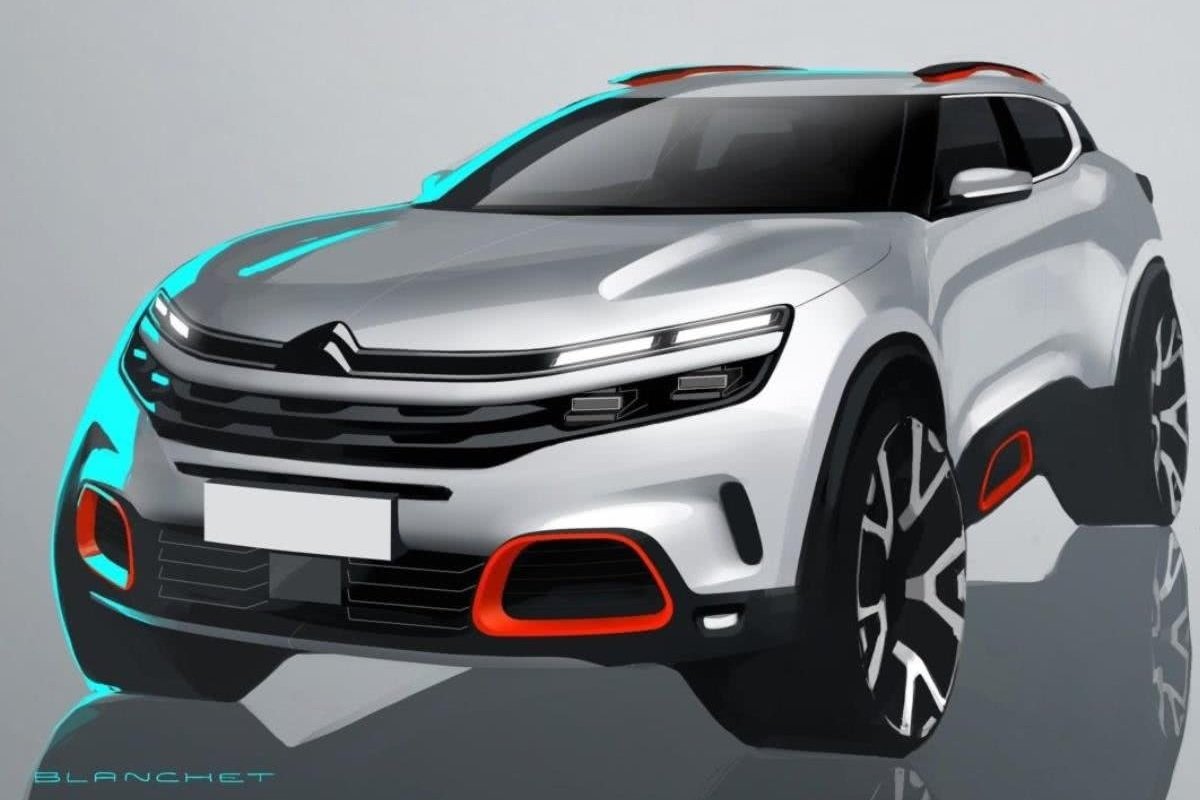 Citroen upcoming SUV concept sketch