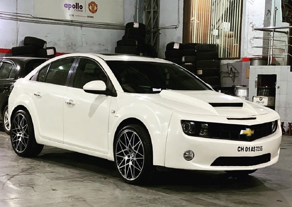 This Chevy Camaro is a Modified Cruze with 20-inch wheels