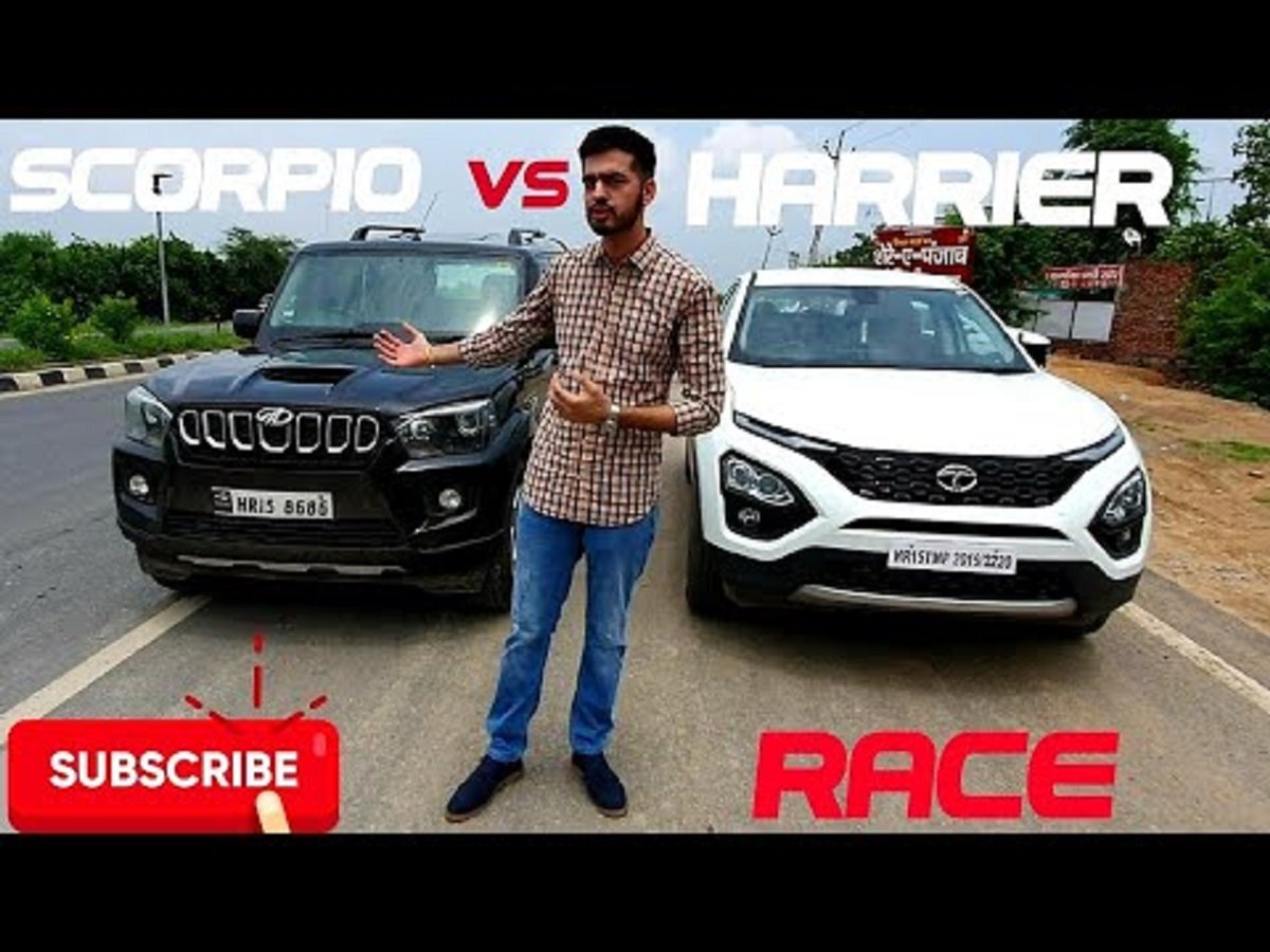 Tata Harrier & Mahindra Scorpio In A Drag Race, Who Wins?