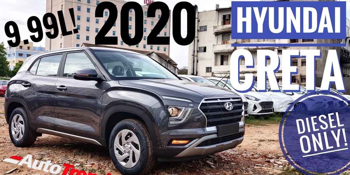 2020 Hyundai Creta E Diesel Variant Detailed In A Walkaround Video