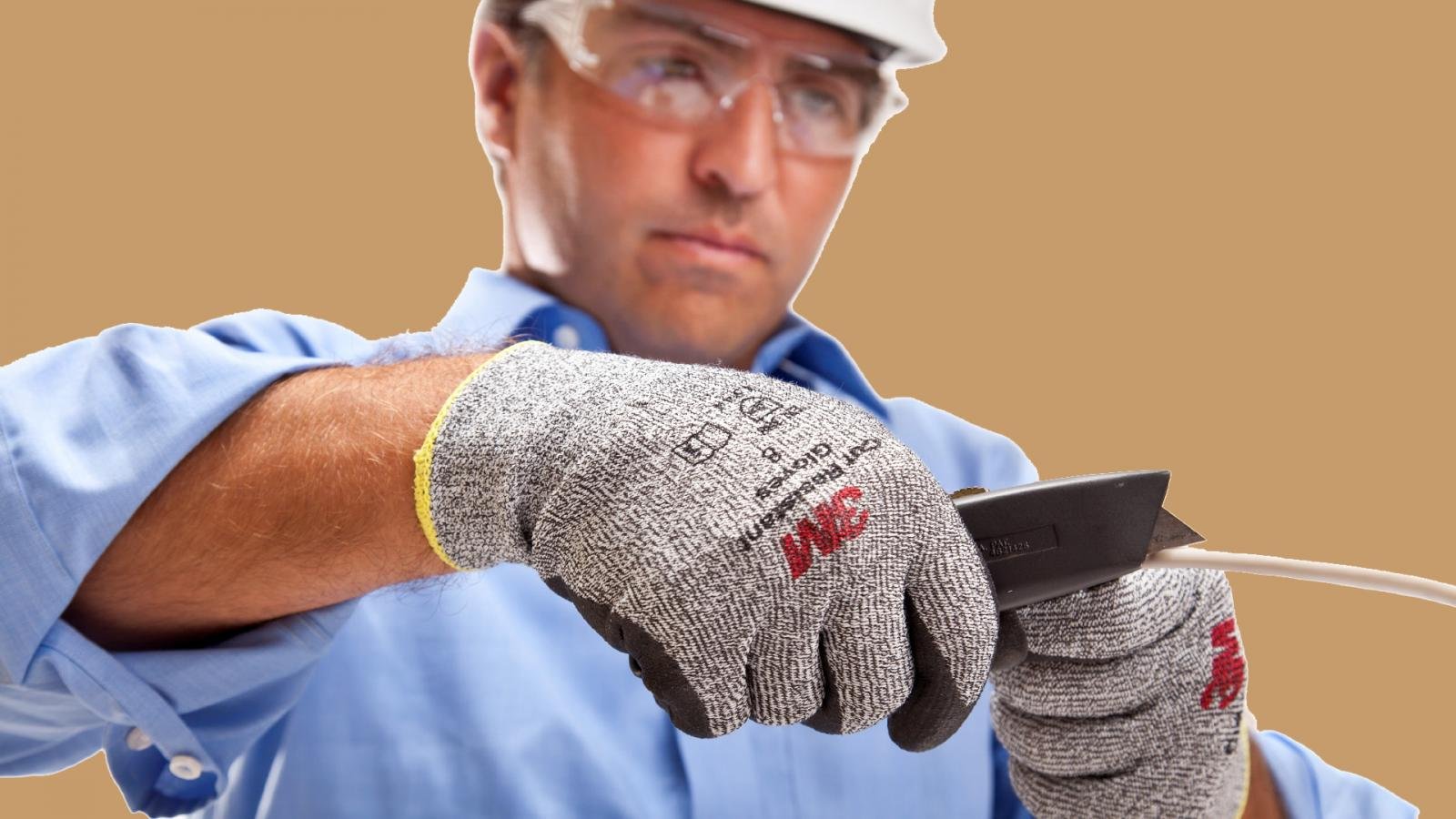 man with protective clothing