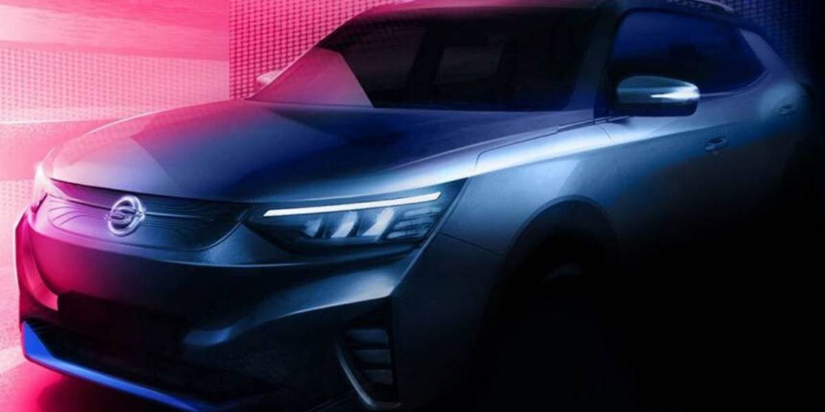 ssangyong e100 teased front three quarters