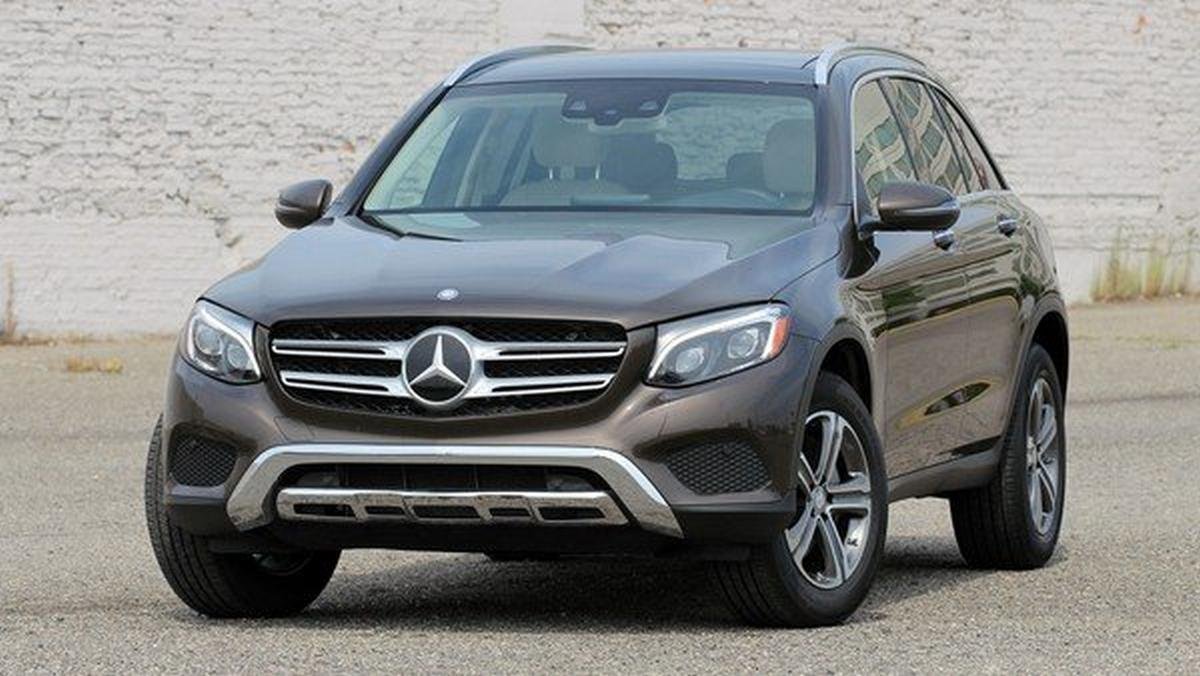 Mercedes GLC SUV black colour angular look