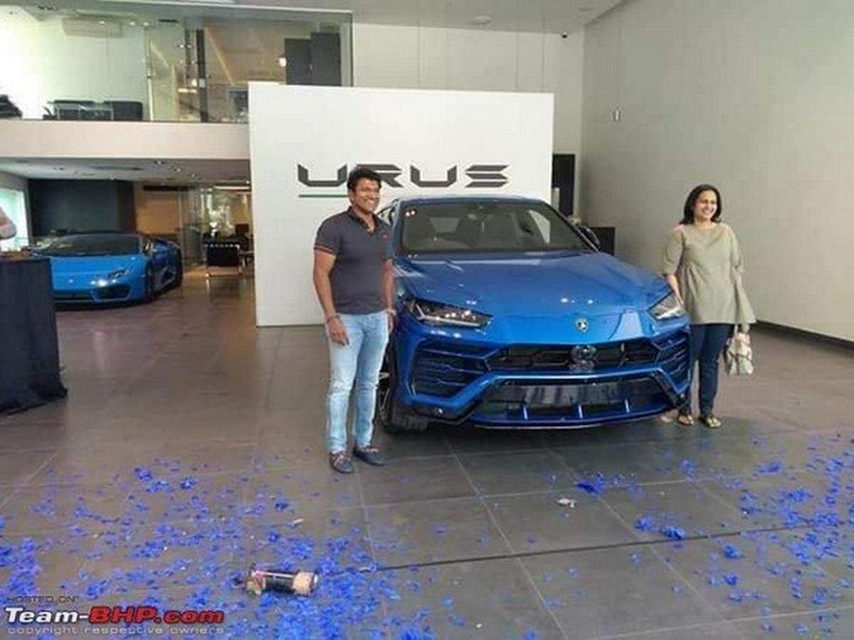 Lamborghini Urus between Puneeth Rajkumar and his wife