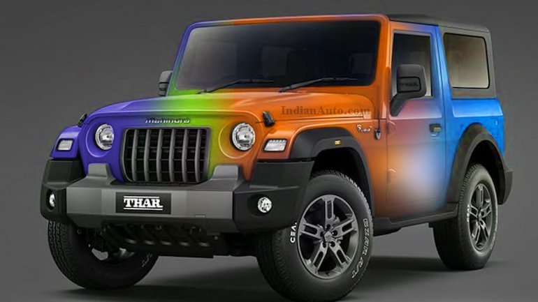 2020 Mahindra Thar Reimagined In Various Bright Colour Shades