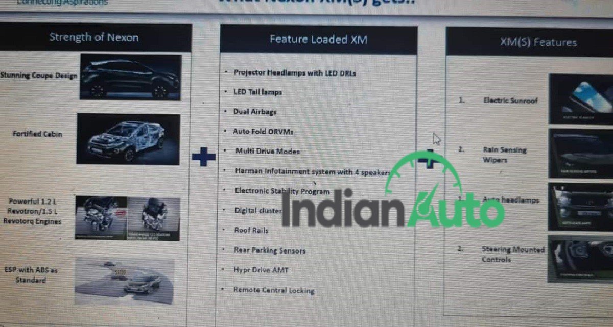 Tata Nexon XMS features leaked