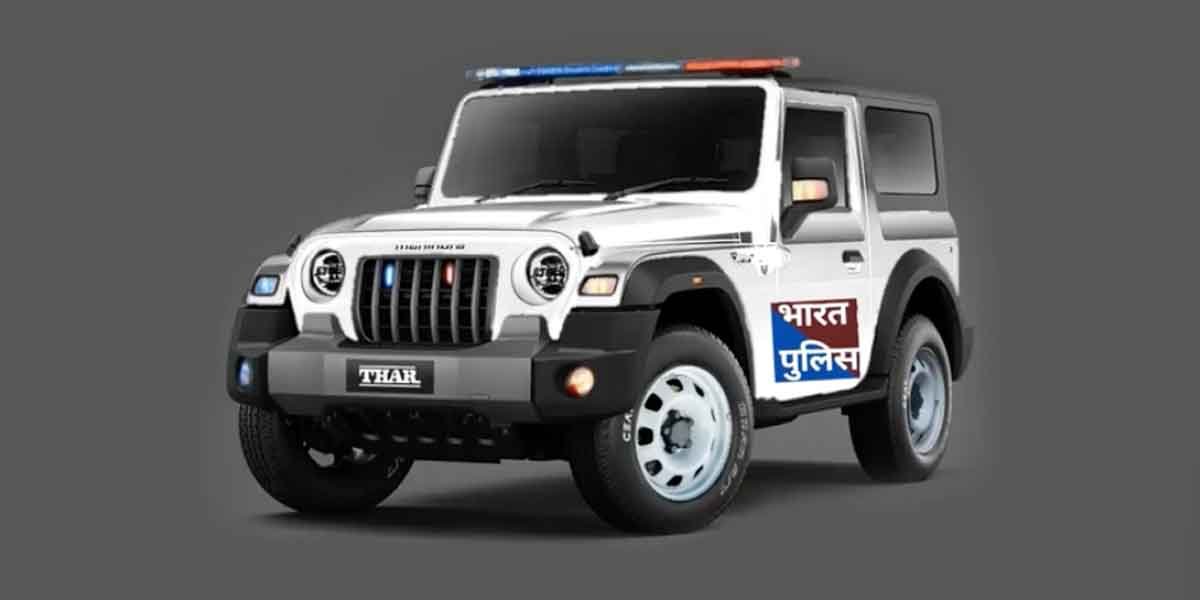 2020 Mahindra Thar Rendered To Become A Police Jeep