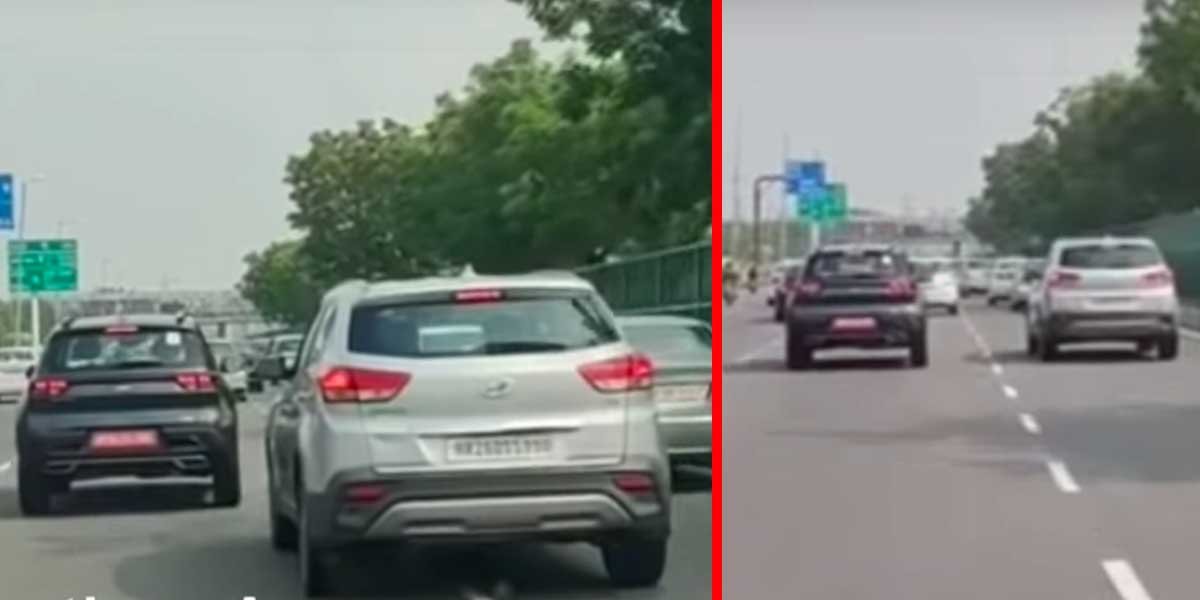 Upcoming Kia Sonet Spotted Alongside Hyundai Creta In City Traffic