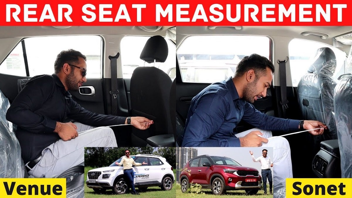Kia Sonet vs Hyundai Venue, Rear Seat Space Comparison – Video