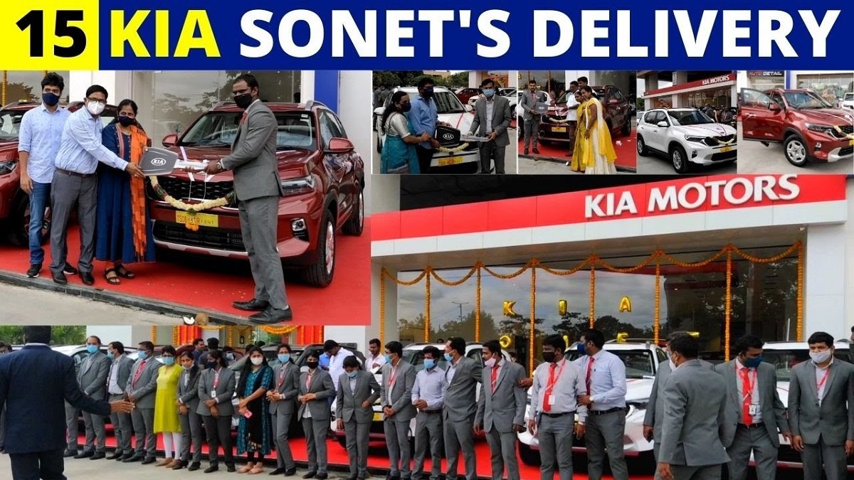 Watch 15 Kia Sonet SUVs Being Delivered Simultaneously - VIDEO