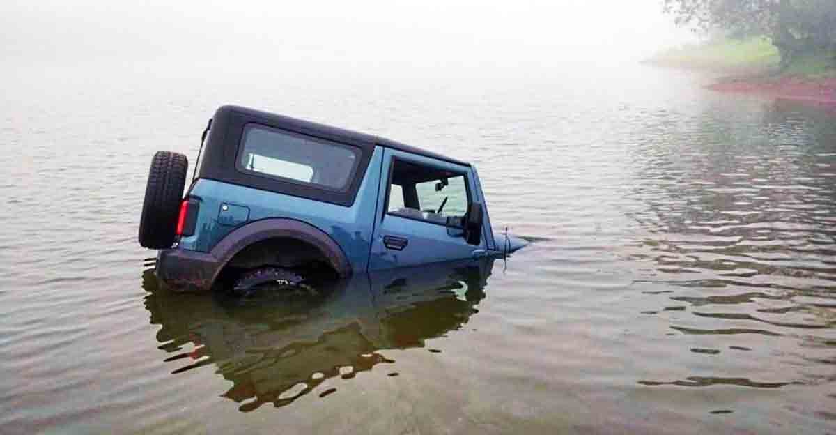 First Ever New Mahindra Thar Accident - Water-wading Goes HORRIBLY WRONG
