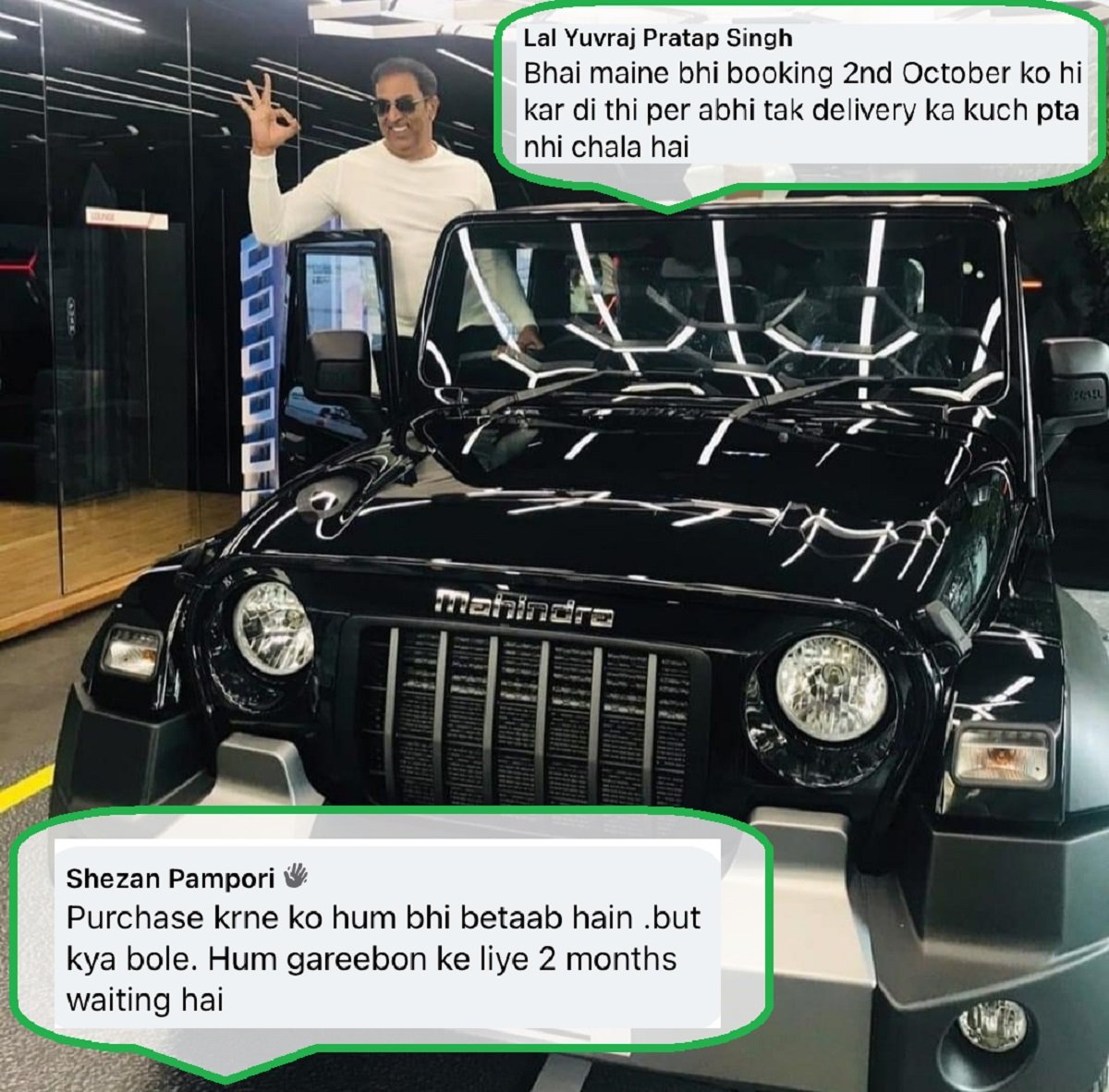 Dara Singh Jr Drives Home New Mahindra Thar – Netizens React
