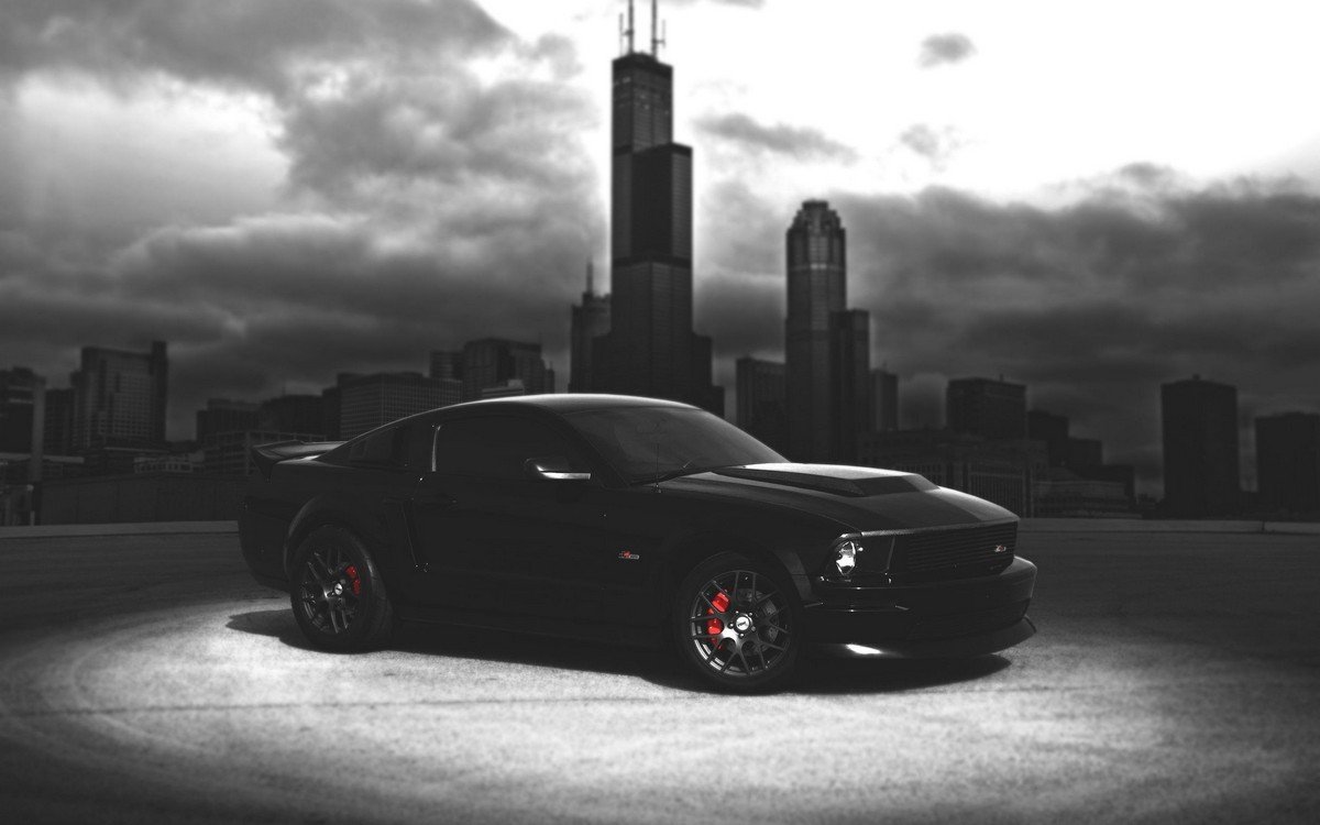 black-car dark background