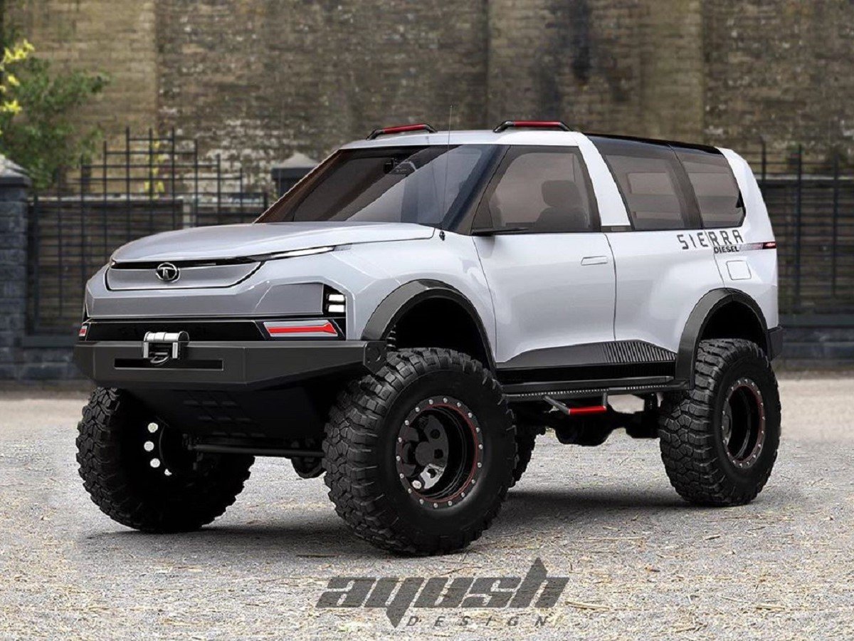 Lifted Tata Sierra EV is Inspired by Mercedes-Benz EQC 4X4 Squared