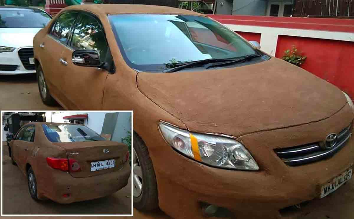Owner of Toyota Corolla Altis Covers his Car in Cow-dung - Here's Why