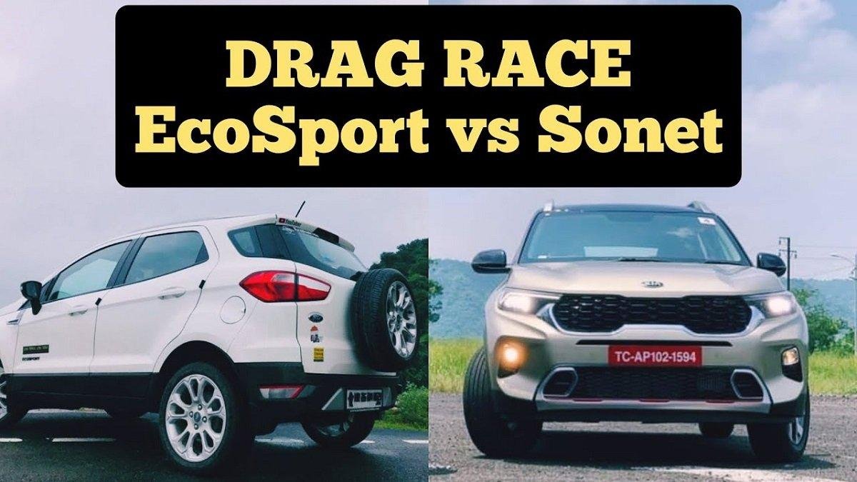 kia sonet vs ford ecosport drag race