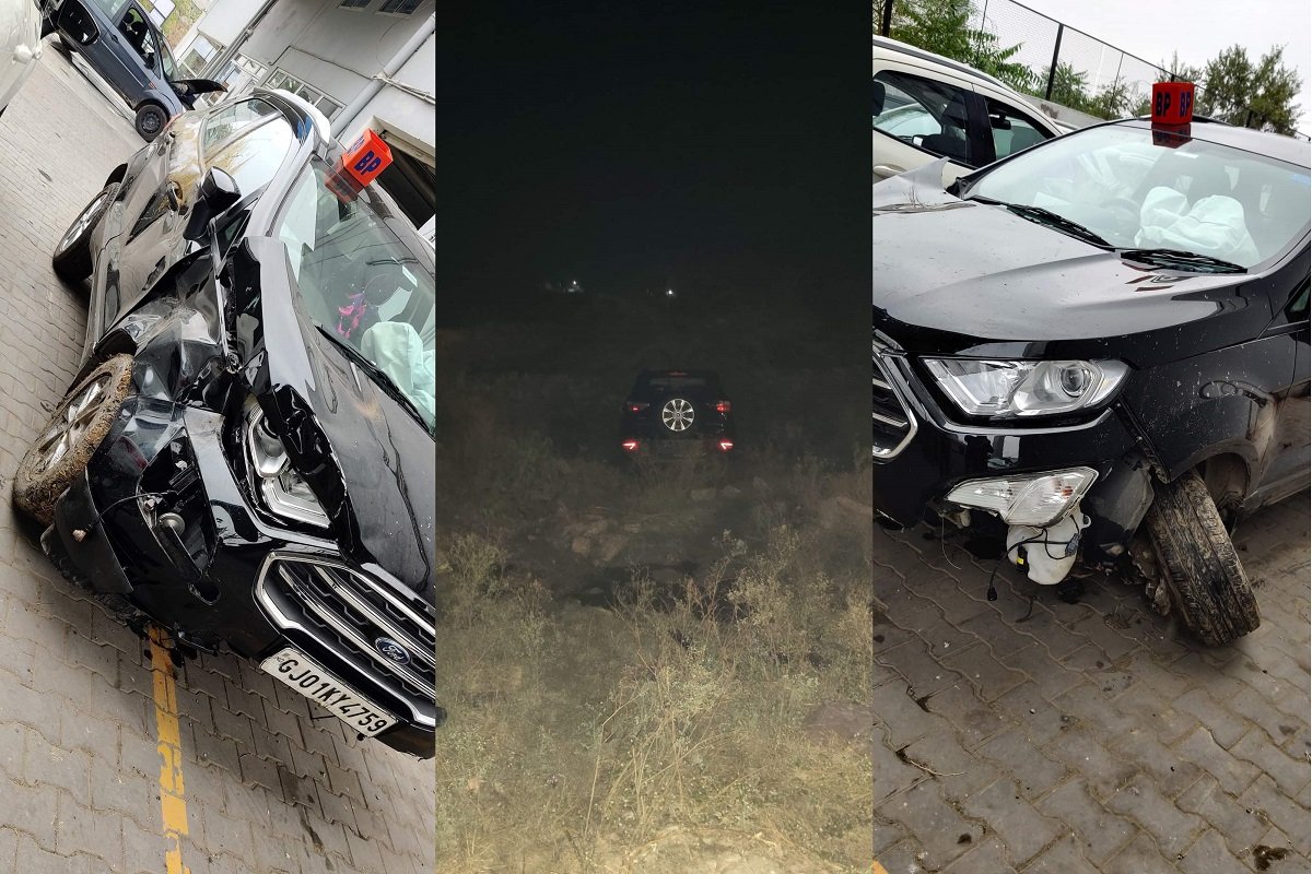 Ford EcoSport (NCAP - NA) Falls Into Ditch, ALL SAFE