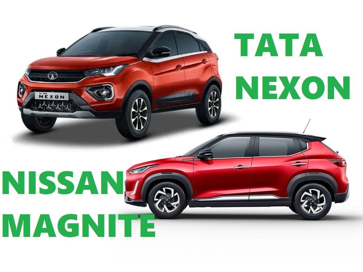 Nissan-Magnite-and-Tata-Nexon-front-side-look