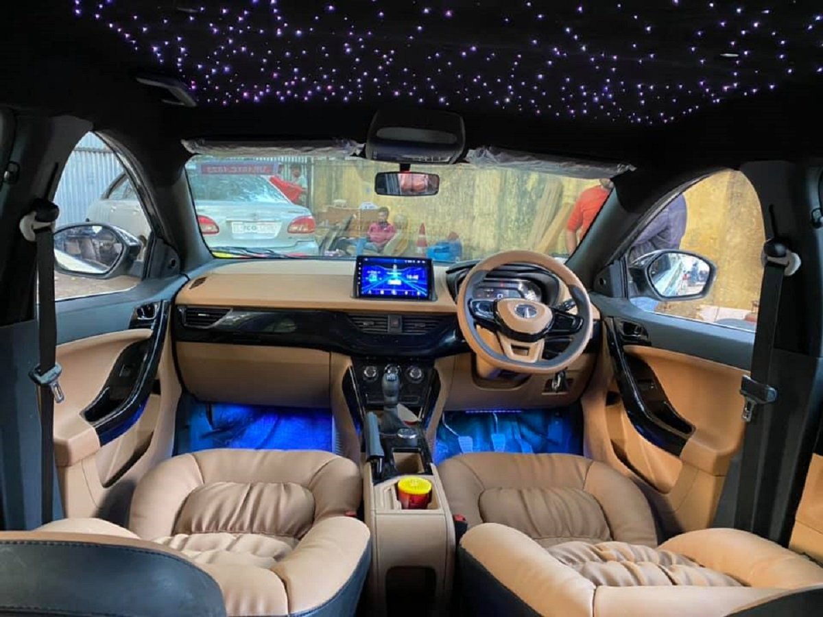 Tata Nexon Gets Custom Rolls-Royce-like Starlight Headliner & Modified Interior