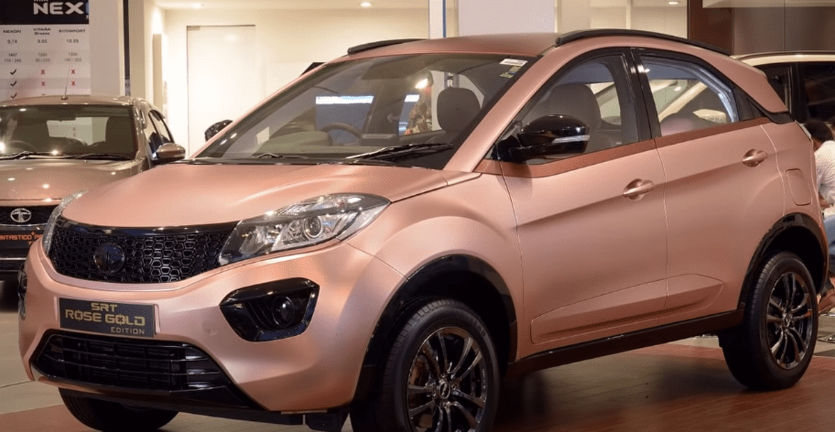 Front-side-view-of-Rose-Gold-Tata-Nexon