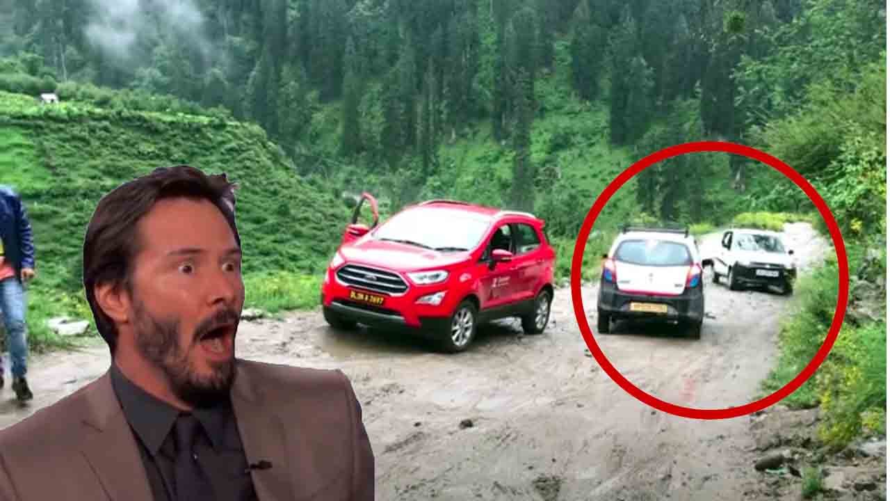 Ford EcoSport Struggles On Muddy Stretch While Maruti Alto 800 Crosses Easily - VIDEO