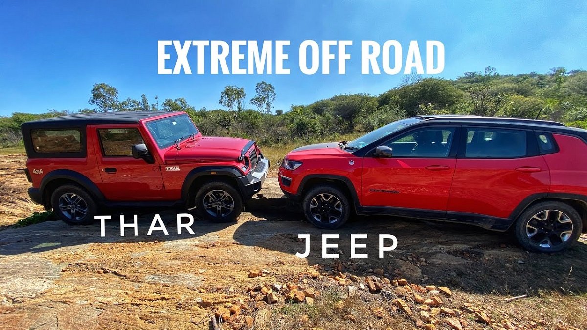 New Mahindra Thar & Jeep Compass Attempt a Trail Together – Interesting Results