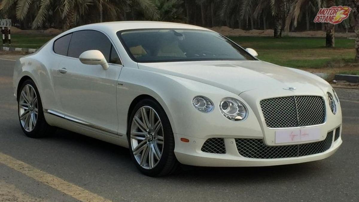 bentley continental GT white front three quarters right side