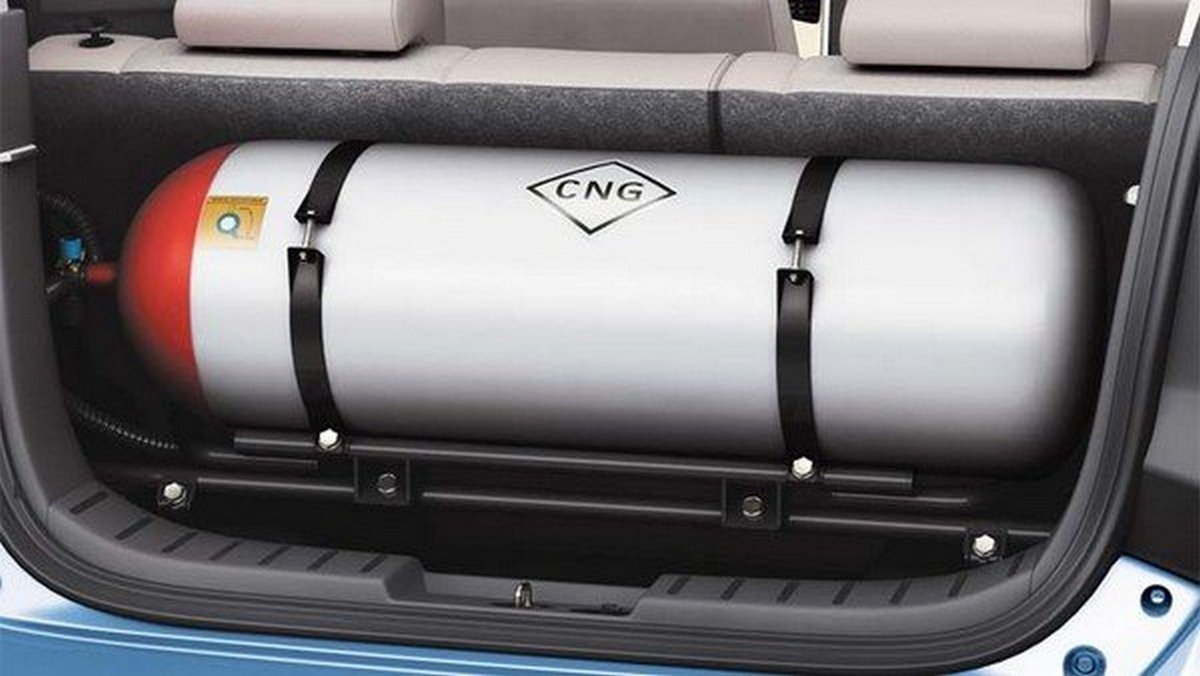 compressed natural gas in a car trunk