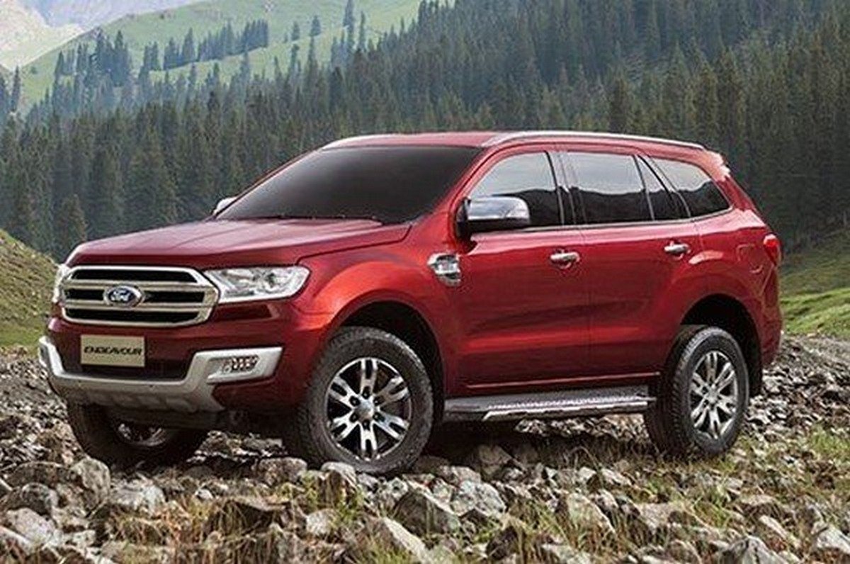 Ford Endeavour, Red, Front Left Side