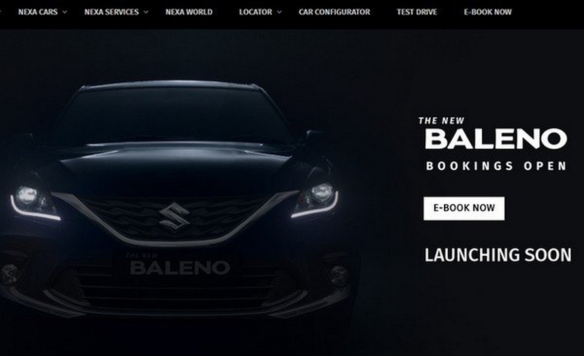 Maruti Suzuki Baleno black background on website