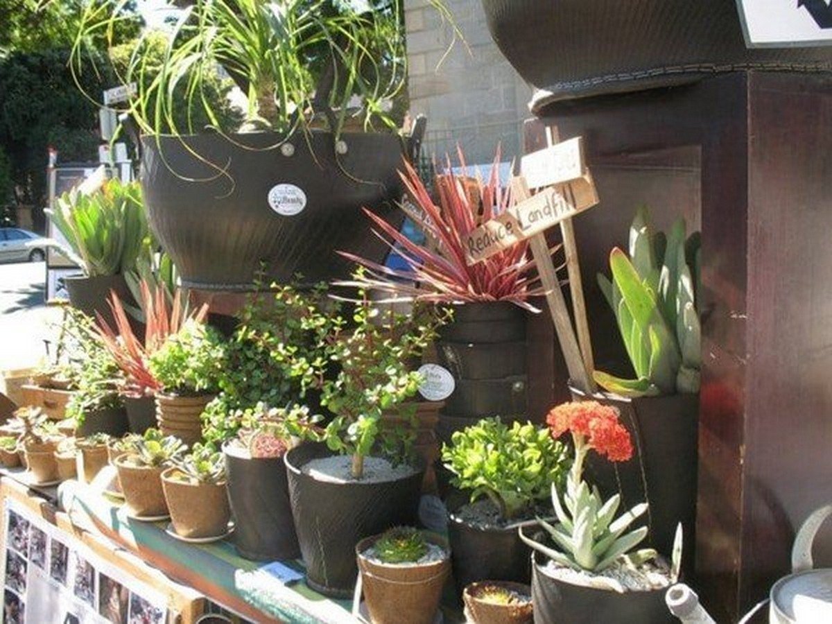  Flower pot planter tyre garden reuse