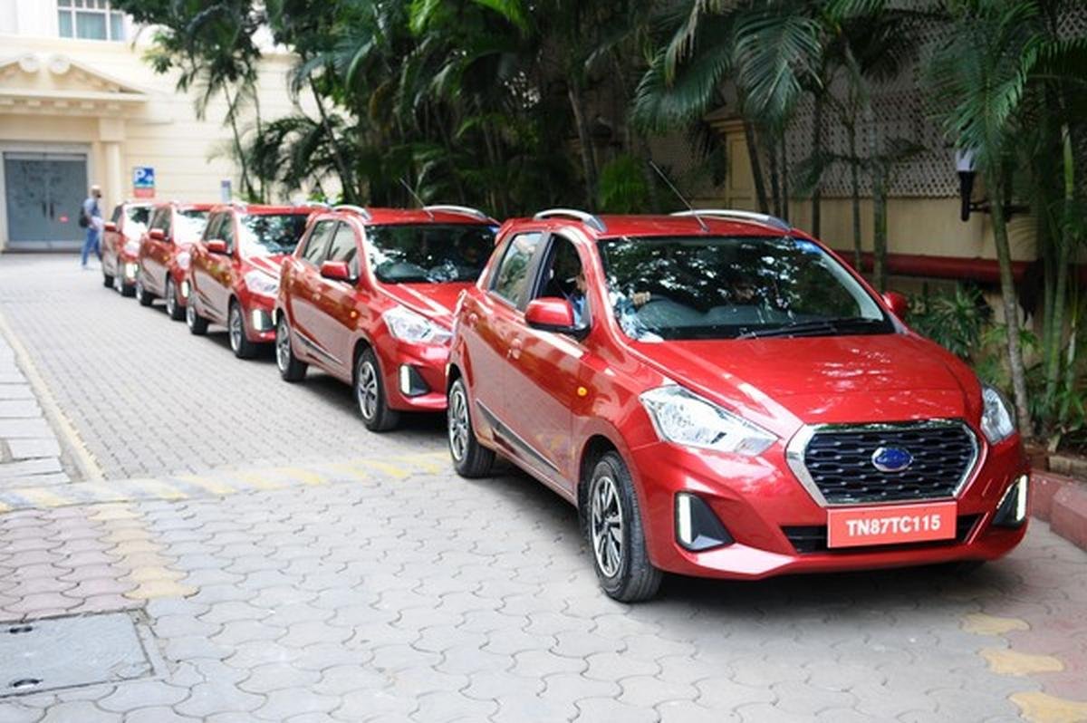 datsun go cvt 2019 red front angle