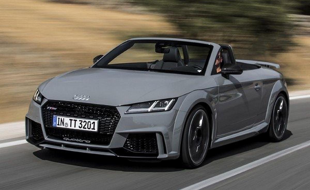 An Audi TT driving at high speed