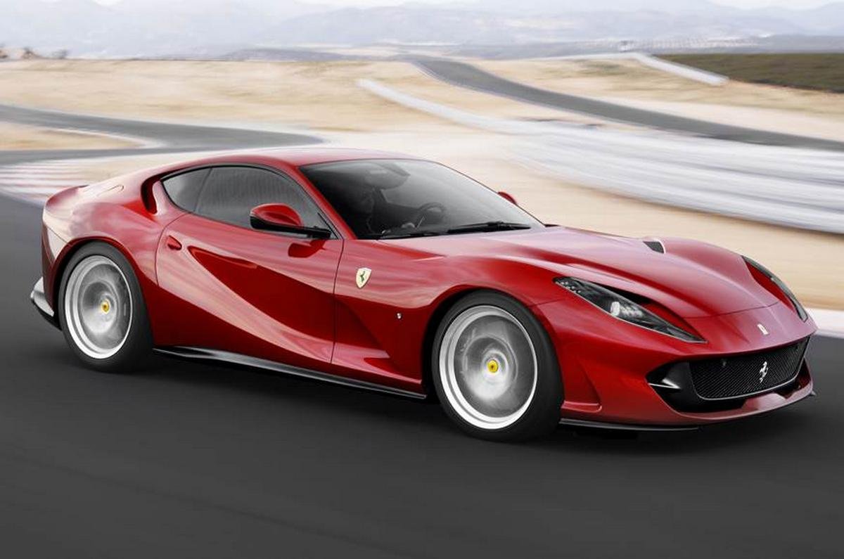 ferrari 812 superfast red front angle