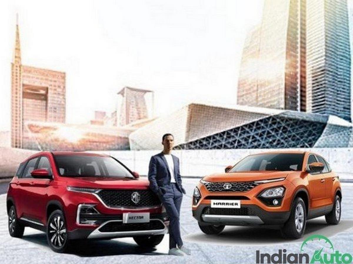 mg hector tata harrier front image