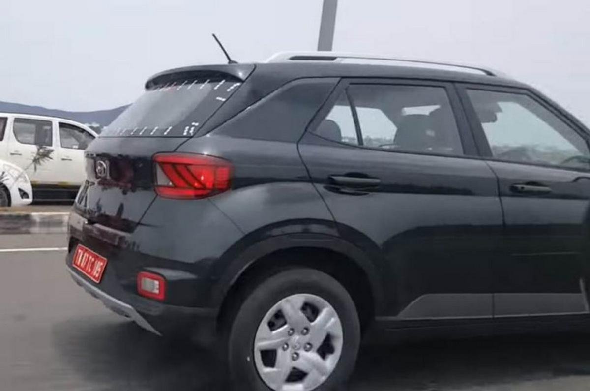 hyundai venue base variant spied rear end