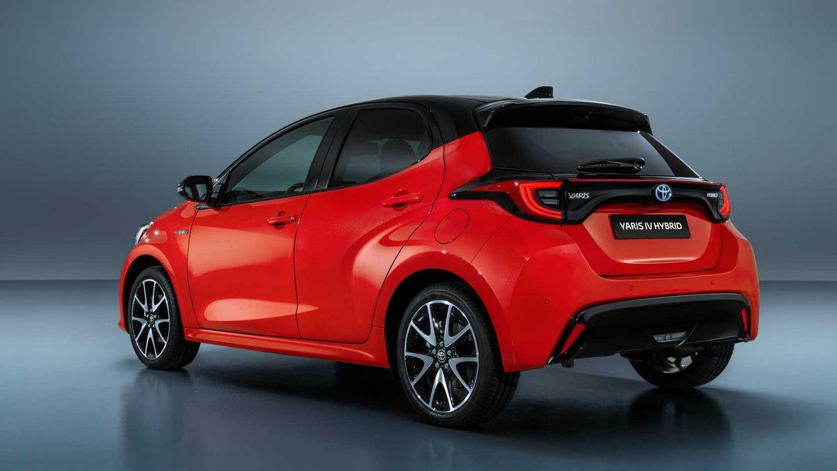 toyota yaris 2020 red rear angle