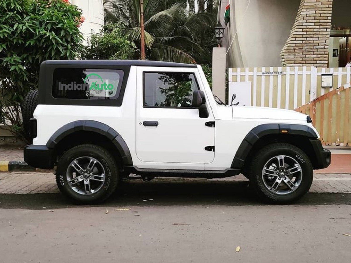 New Mahindra Thar Wears Satin White Vinyl Wrap to Look Uber Cool