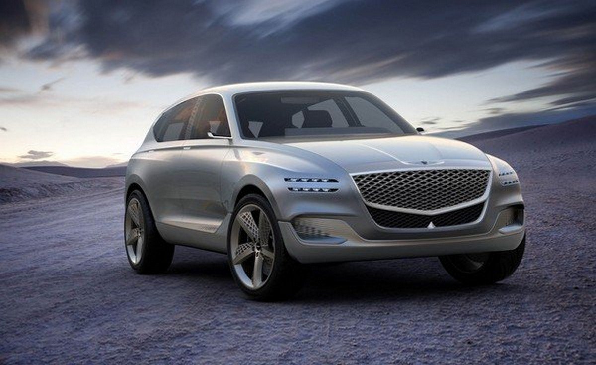 genesis gv80 concept car three quarter silver