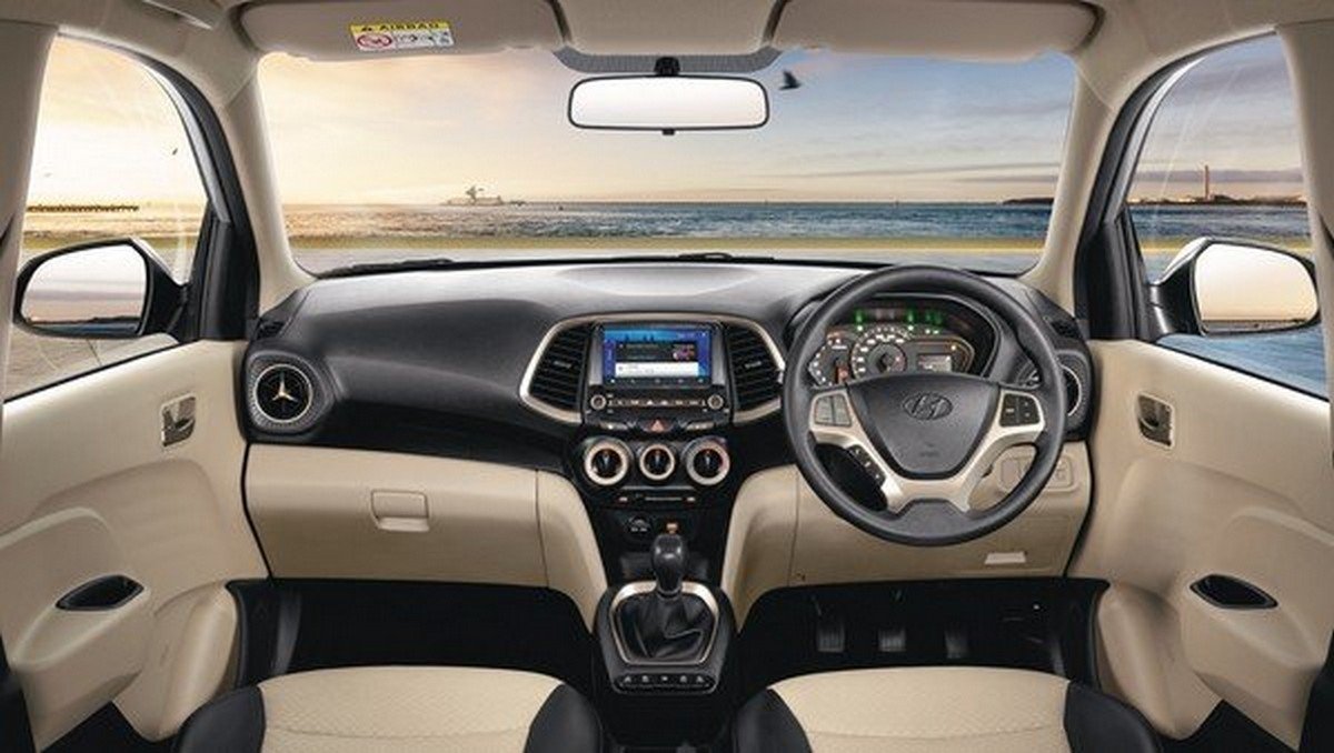 Hyundai Santro interior dashboard with touchscreen