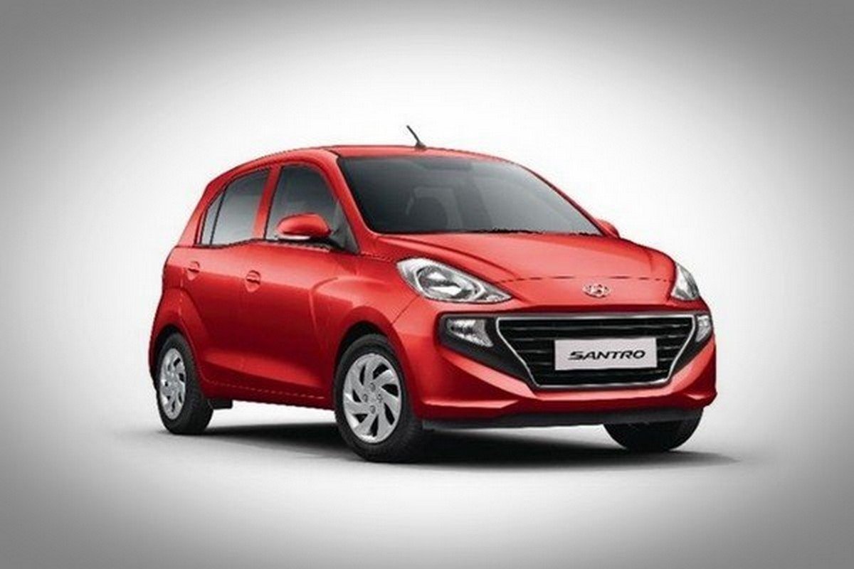 Hyundai Santro red colour front angle