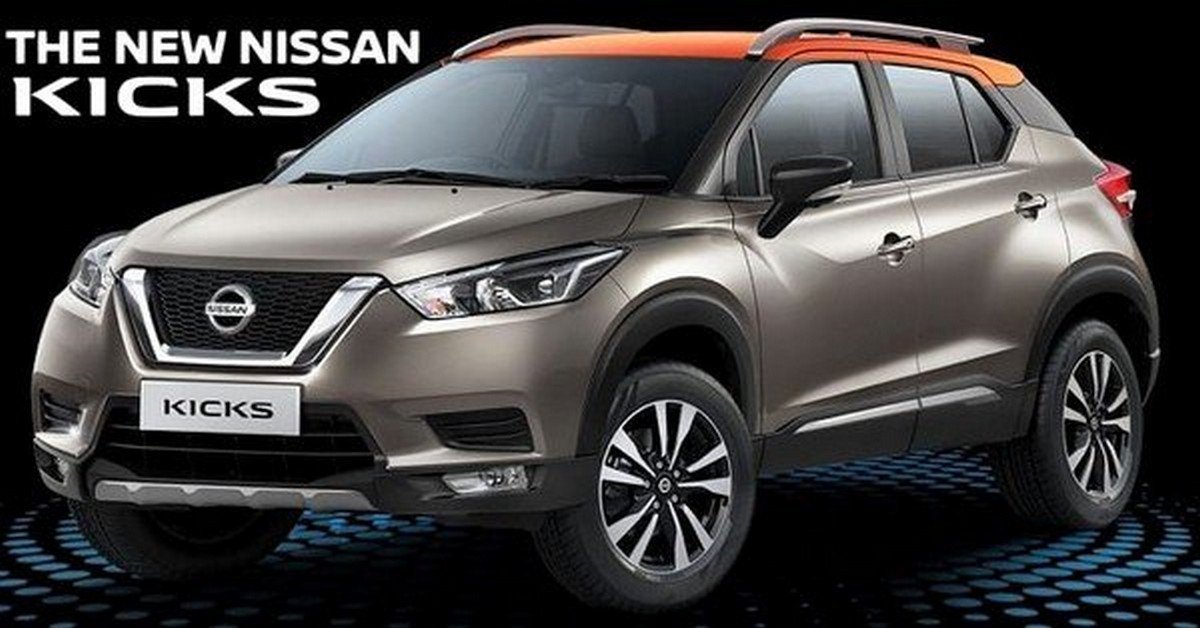 Nissan Kicks black background front face 