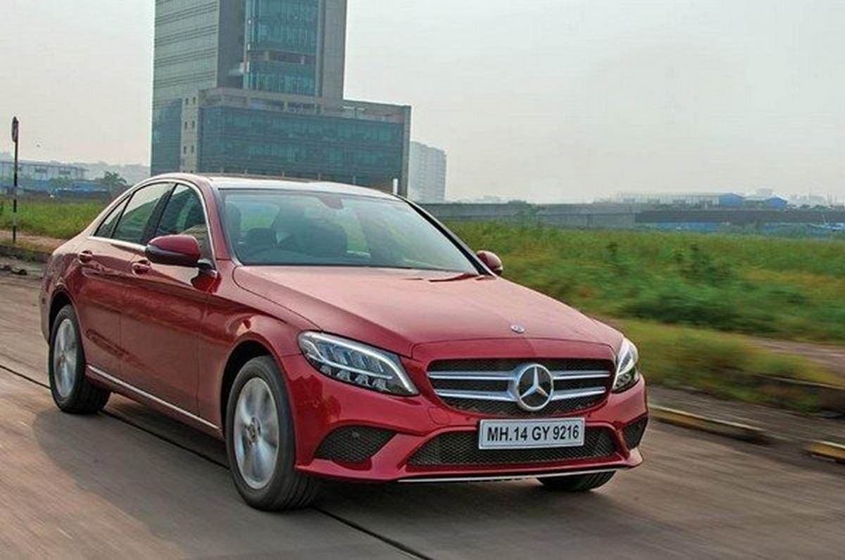 2018 mercedes-benz c220d red front angle 