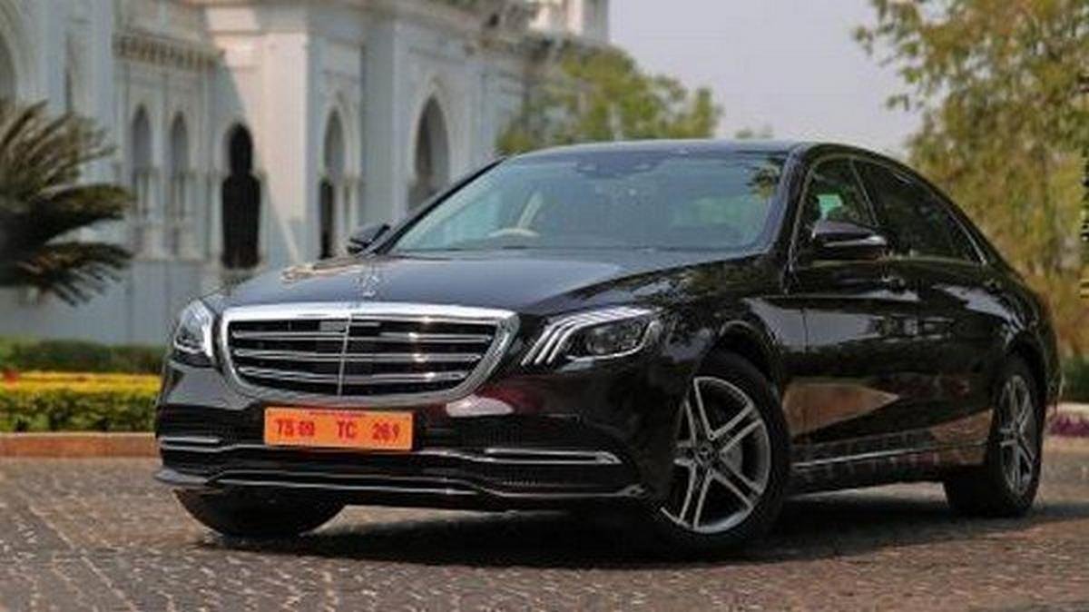 2018 mercedes s-class 350d black front angle