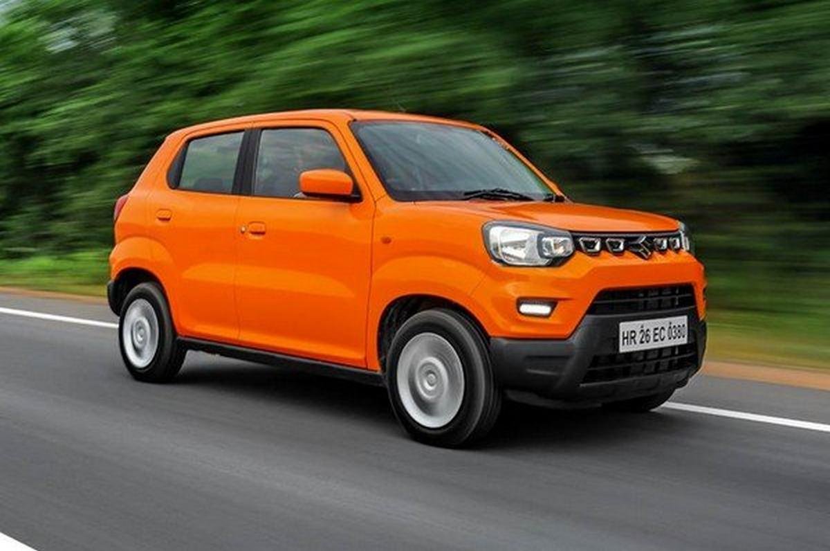 2019 maruti s-presso orange front angle